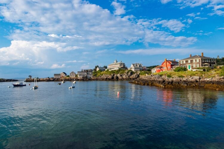 Late afternoon along the coastline of Monhegan Island Maine