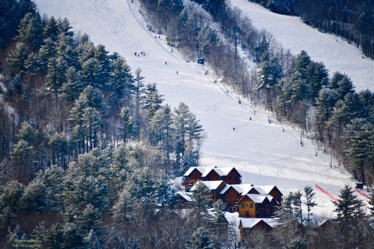 Ski slope at Shawnee Peak in Bridgton Maine
