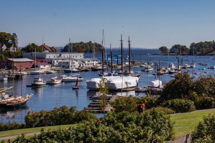 View of the Inner Harbor in Rockland, Maine
