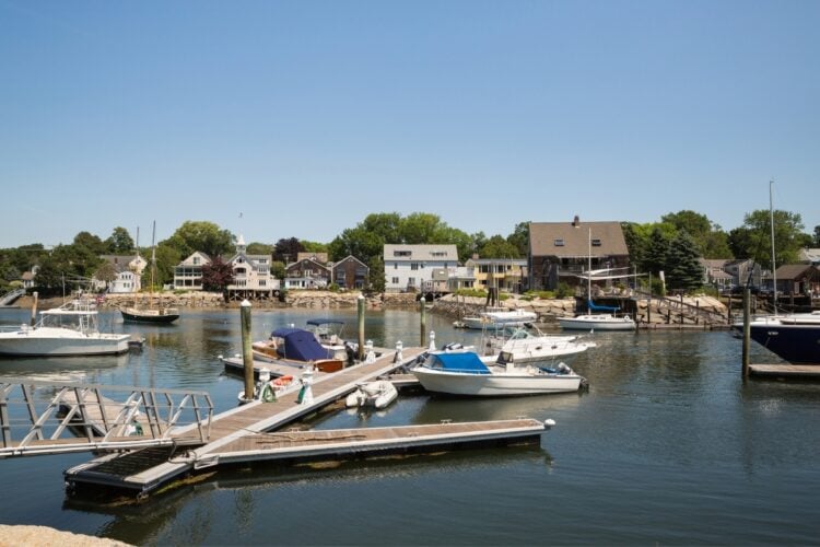Kennebunkport New England Maine on a sunny afternoon